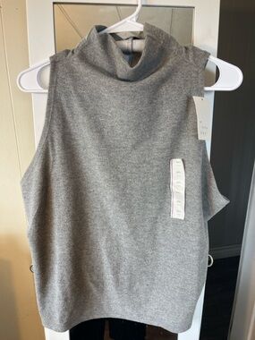 a new day Gray Sleeveless Turtleneck Knit Top